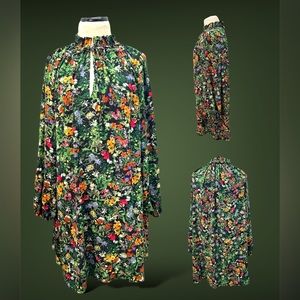 A-LINE DRESS by H&M•LIGHT GEORGETTE FABRIC•GORGEOUS FLORAL PRINT•SIZE 14•NEW